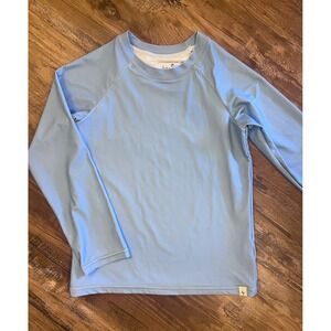 VGUC Boys Love & Grow Ocean Waves Blue Rashguard Rash Guard Size 12Y